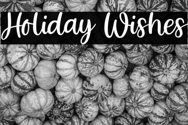 Holiday Wishes Font examples