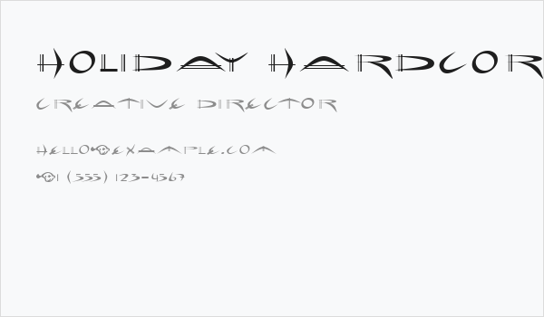 Holiday hardcore Bold Business Card