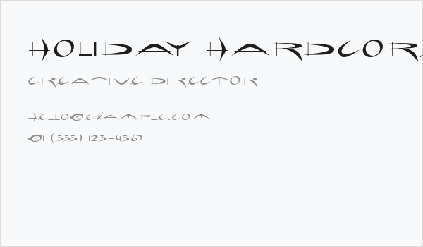 Holiday hardcore Business Card