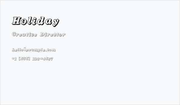 Holiday Business Card