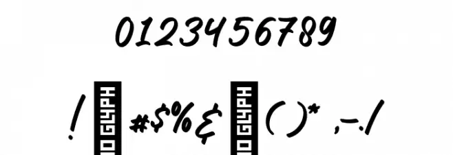 Holiday2 Regular Font OTHER CHARS