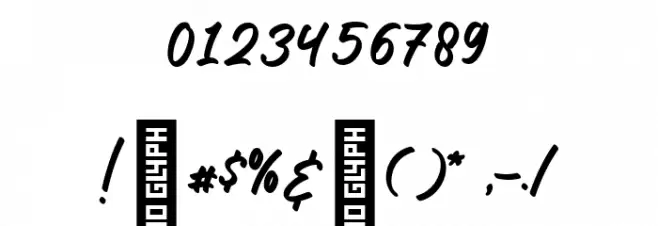 Holiday2 Regular Font OTHER CHARS