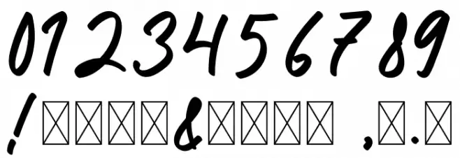 HolidayFree Font OTHER CHARS