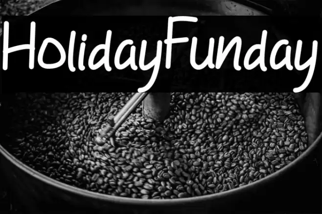 HolidayFunday Font examples