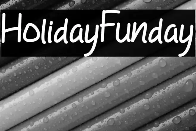 HolidayFunday Font examples