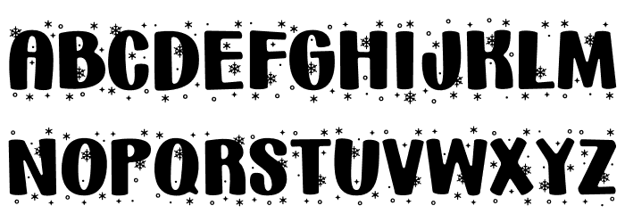 HolidaySnowflakes-Regular Font LOWERCASE