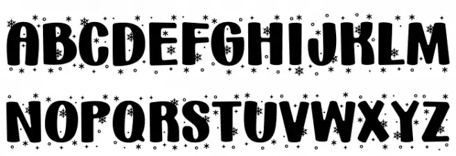HolidaySnowflakes-Regular Caratteri MINUSCOLO