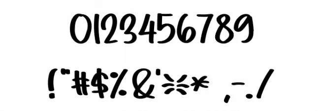 HolidayStoryRegular Font OTHER CHARS