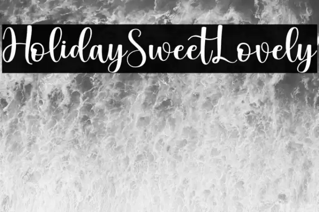 HolidaySweetLovely Font examples