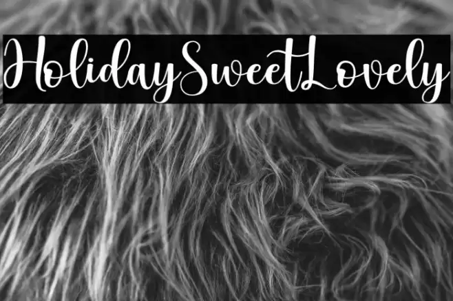 HolidaySweetLovely Font examples