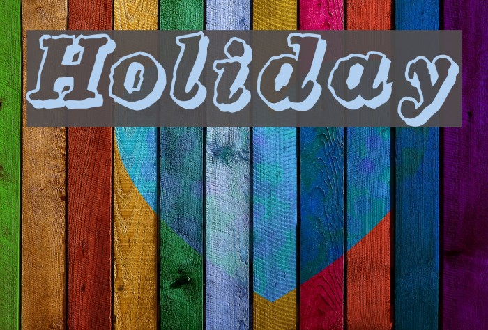 Holiday Font examples
