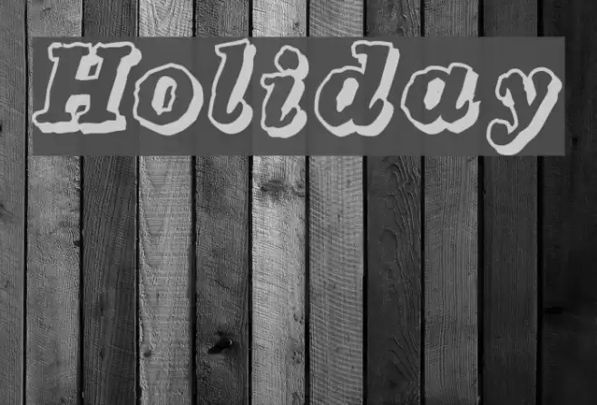 Holiday Font examples