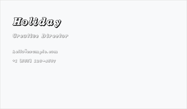 Holiday Business Card