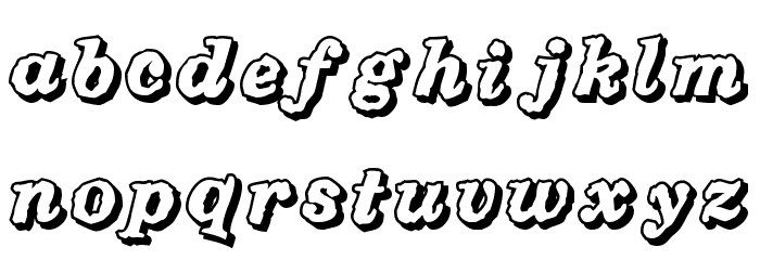 Holiday Font LOWERCASE