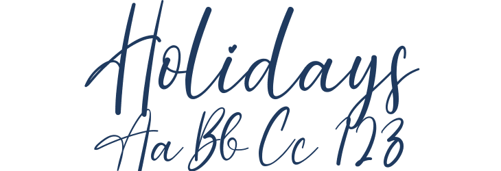 Holidays Font Preview
