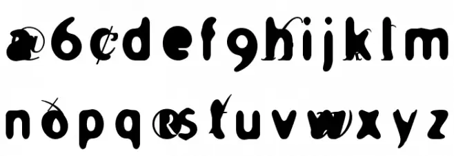 Holier Schriftart Kleinbuchstaben