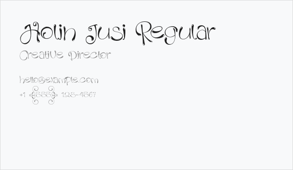 Holin Jusi Regular Business Card