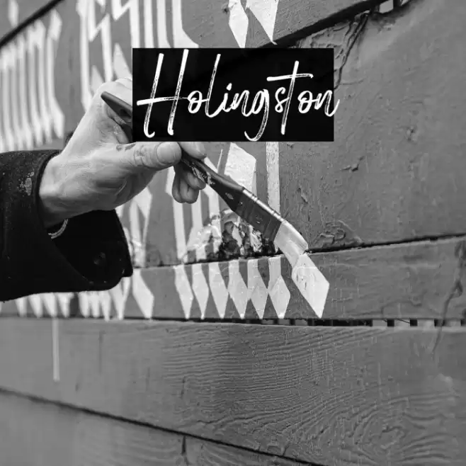 Holingston Font examples