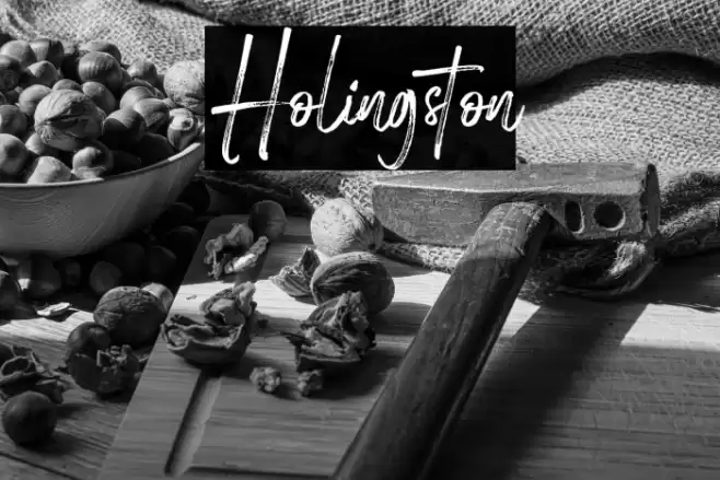 Holingston Font examples