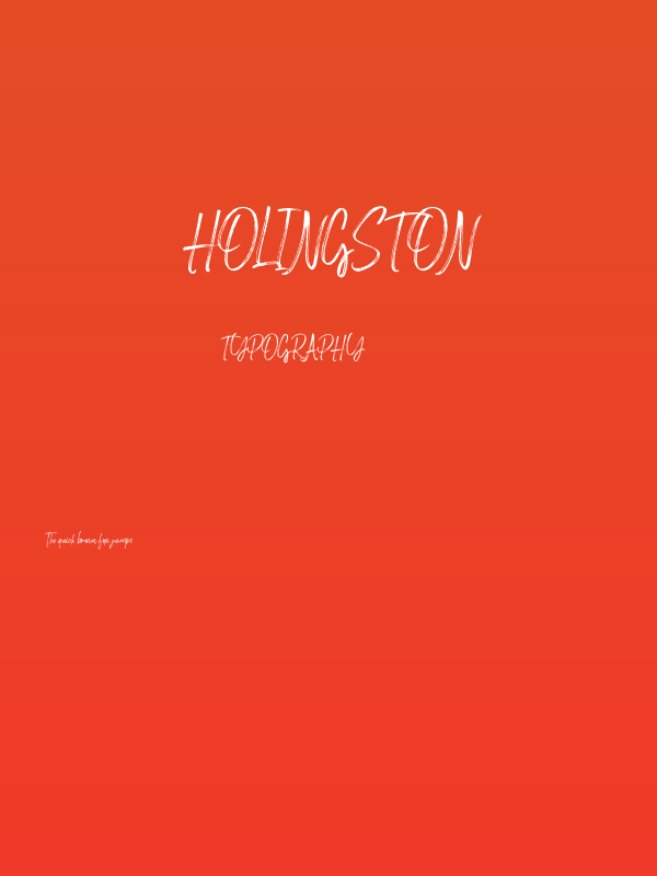 Holingston Poster
