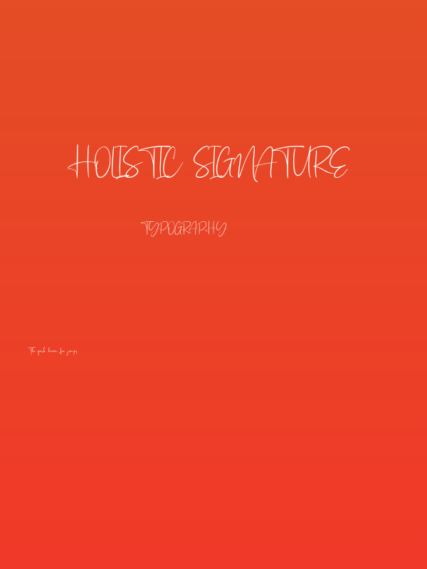 Holistic Signature Poster