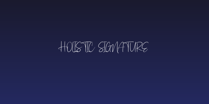 Holistic Signature Social Header