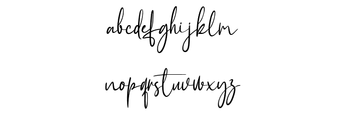 Holistic Signature Font LOWERCASE