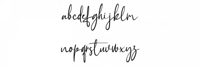 Holistic Signature फ़ॉन्ट लोअरकेस