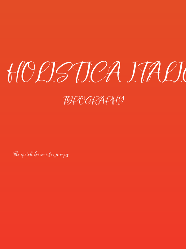 Holistica Italic Poster