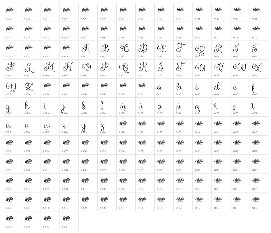 Holistya Snow Character Map