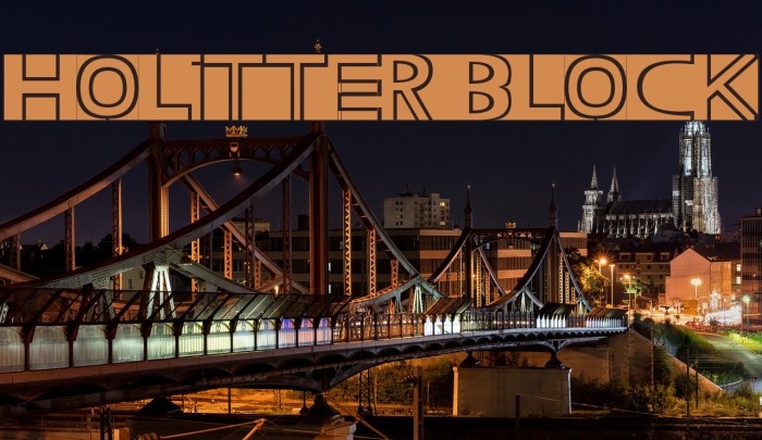 Holitter Block Font examples
