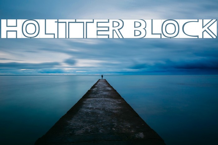 Holitter Block Font examples