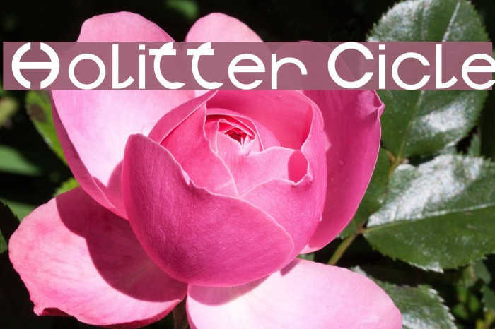 Holitter Cicle Font examples