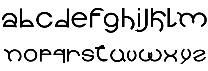 Holitter Cicle Font LOWERCASE