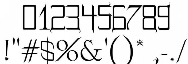 Holitter Gothic Font OTHER CHARS