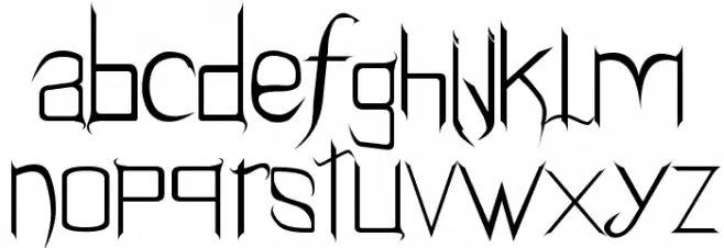 Holitter Gothic फ़ॉन्ट लोअरकेस