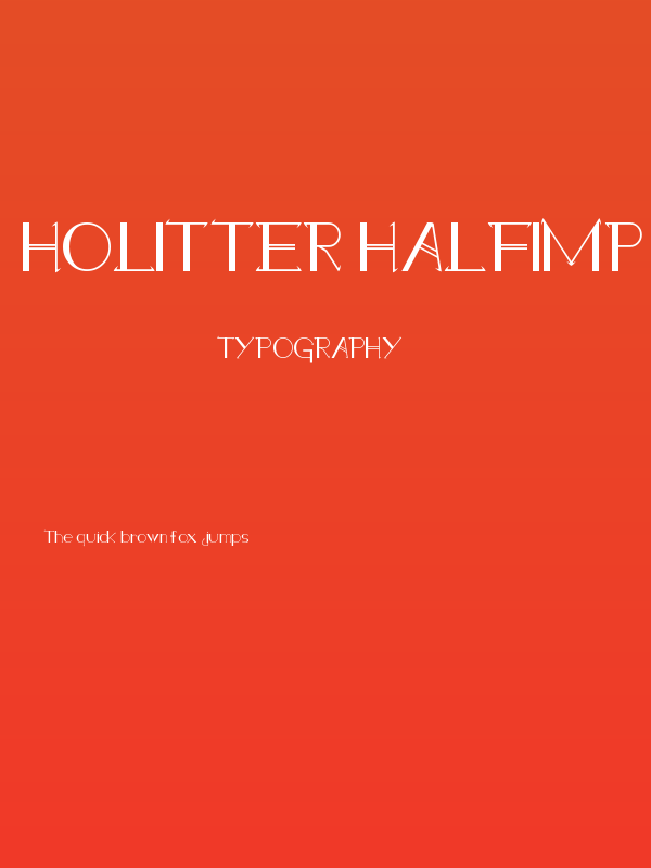 Holitter Halfimp Poster