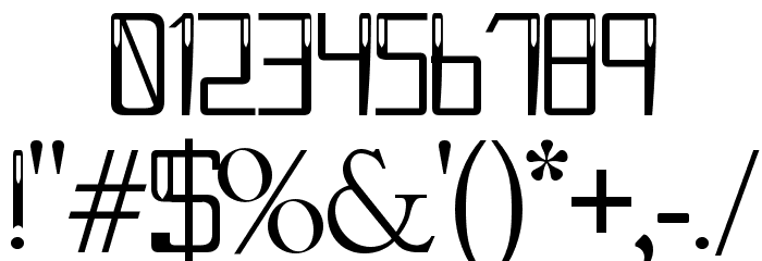 Holitter Hollow Font OTHER CHARS