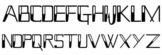 Holitter Hollow Font UPPERCASE