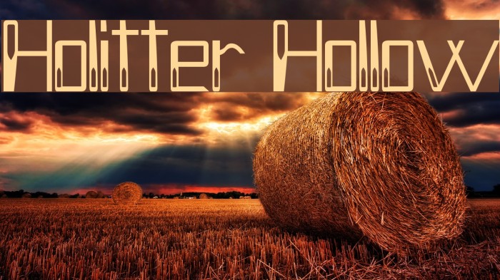 Holitter Hollow Font examples