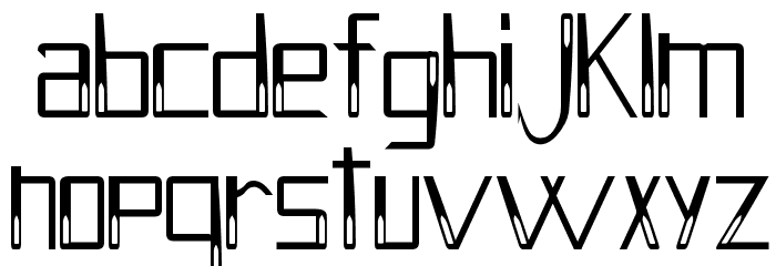 Holitter Hollow Font LOWERCASE