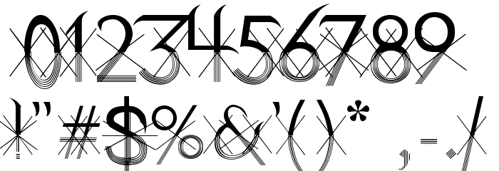 Holitter Lines Font OTHER CHARS