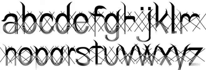 Holitter Lines फ़ॉन्ट लोअरकेस