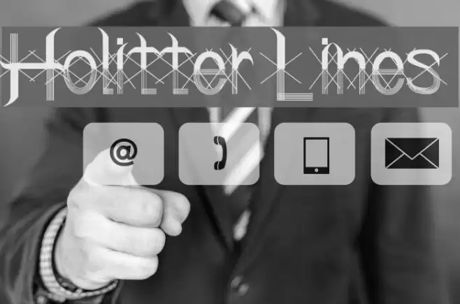 Holitter Lines Font examples