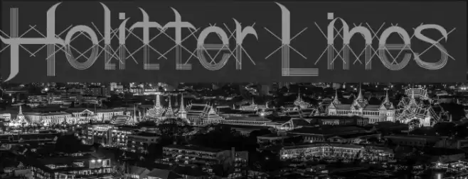 Holitter Lines Font examples