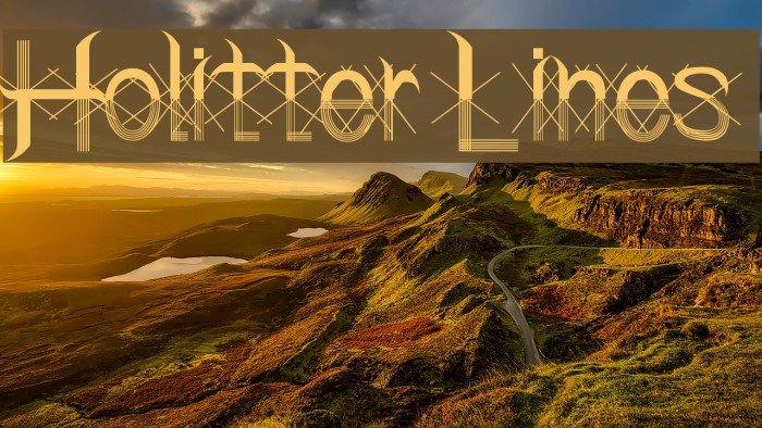 Holitter Lines Font examples