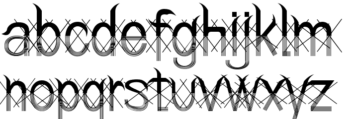 Holitter Lines Font LOWERCASE