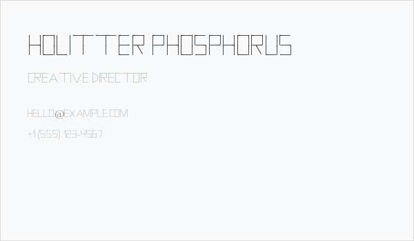 Holitter Phosphorus Business Card