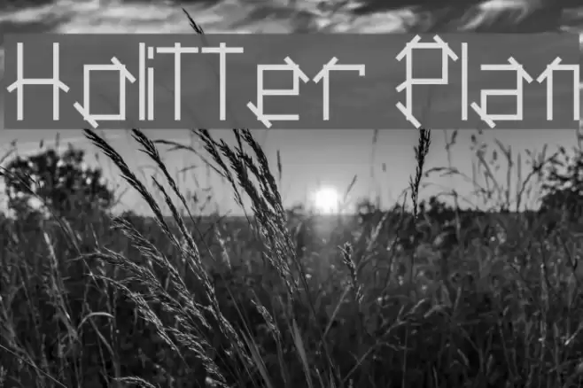 Holitter Plan Font examples
