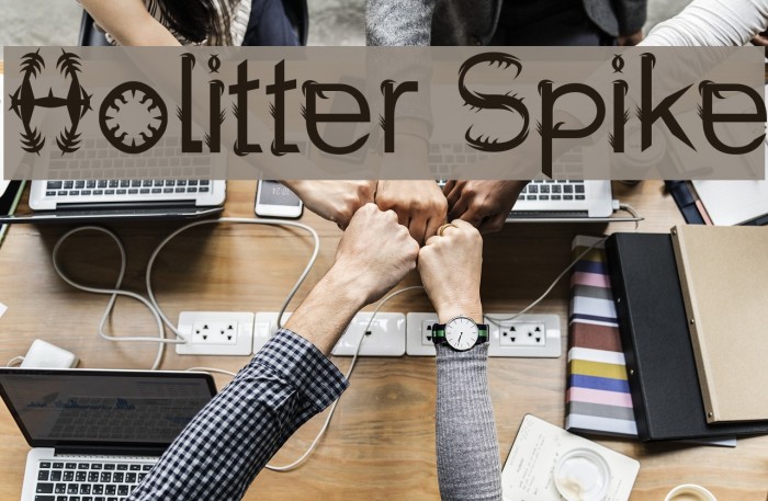 Holitter Spike Font examples